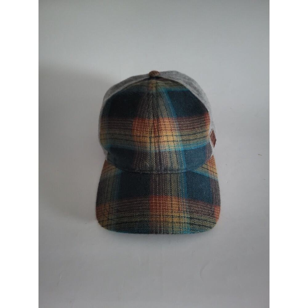 LL Bean Polyester Wool Cap Colored Plaid Adjustable Hat